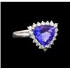 Image 1 : 14KT White Gold 2.76 ctw Tanzanite and Diamond Ring