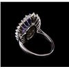 Image 3 : 2.22 ctw Tanzanite and Diamond Ring - 14KT White Gold