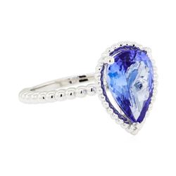 2.54 ctw Tanzanite Ring - 14KT White Gold