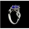 Image 4 : 14KT White Gold 2.28 ctw Tanzanite and Diamond Ring