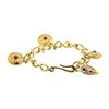 Image 2 : Diamond and Ruby Greek Motif Bracelet - 14KT Yellow Gold