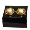 Image 7 : Chanel Gold Faux Pearl Clip On Earrings