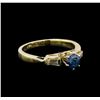 Image 1 : 0.67 ctw Blue Diamond Ring - 14KT Yellow Gold