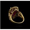 Image 3 : 14KT Yellow Gold 8.67 ctw Ruby and Diamond Ring