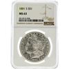 Image 1 : 1881-S NGC MS63 Morgan Silver Dollar