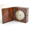 Image 1 : A mahogany cased aneroid barometer, signed E.J.Dent, Paris, with silvered dial, contained within...