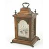 Image 1 : A late 19th century Black Forest mantel clock, with silvered dial and Lenzkirch bell-striking mov...