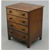 Image 1 : A small Victorian mahogany chest, of four graduated drawers with turned handles on bracket feet,...