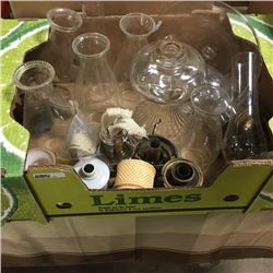 LOT38: Tray Lot: Variety Lamp Parts