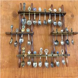 LOT169: Collector Spoon Racks (CHOICE of 2 Loaded Racks)