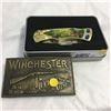 Image 1 : LOT200: Winchester Belt Buckle & Lockblade Knife (Deer)