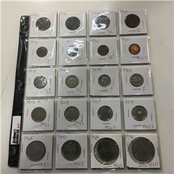 LOT217: Canada Coins - Variety (Sheet of 20)