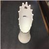 Image 1 : LOT262: Fenton Hobnail Milk Glass Stretch Swung Vase