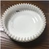 Image 1 : LOT263: Fenton 10" Round Crimped Rim Milk Glass Low Footed Bowl