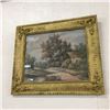 Image 1 : LOT472: Gold Color Cast Frame (Cottage Scene) "Chammon"