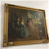 Image 1 : LOT475: Large Gold Color Framed Picture (3 Ladies - Violin)