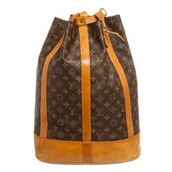 Louis Vuitton Monogram Canvas Leather Randonne Backpack Bag
