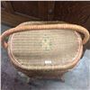 Image 3 : Early 1900's Sewing Basket Stand-Rope Wicker 27" T 18" W