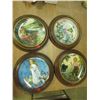 Image 1 : Matts Jonasson Signed-4 Round Wooden Framed Art