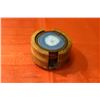 Image 1 : WOOD COASTER ROUND W/AGATE DISC 80MM BLUE