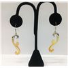 Image 1 : Yellow Shell .925 Sterling Silver Earring 2.30g