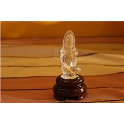 Kwan Yin Crystal Quartz Carving