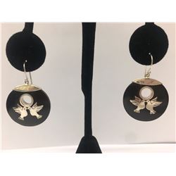 Sterling Silver W/ Wood Earring