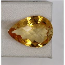 10.75ct Natural citrine pear cut