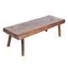 Image 2 : Primitive Hog Bench Coffee Table c. 1850's