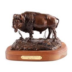 Original Bob Scriver Bronze Hornaday's Buffalo