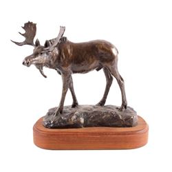 Original Bob Scriver Bronze Moose Sculpture
