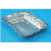 Image 1 : A Victorian Scottish silver rectangular dish, with foliate engraved decoration and pierced sides...