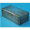 Image 1 : An Edwardian silver cigarette box, with hammered finish, London, 1906 7ins...