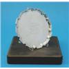 Image 1 : A cased George VI silver salver, with pie crust border on three scroll feet, Birmingham, 1948 11o...