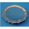 Image 1 : A George III silver waiter, engraved with a central armorial within a border of 'c' scrolls and s...