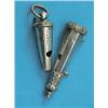 Image 1 : A Victorian silver whistle and case, the whistle decorated with a Tudor rose, the octagonal case...
