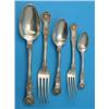 Image 1 : A Victorian thirty piece set of Kings pattern silver flatware, comprising of six dessert forks, t...