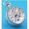 Image 1 : A Swiss keyless calendar/world time bulls-eye desk timepiece with enamelled Roman dial with subsi...