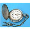 Image 1 : An 800 standard Turkish market hunter with worn case, enamelled dial with subsidiary seconds and...