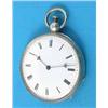Image 1 : A mid 19th century French silver quarter repeating pocket watch with monogrammed case with push p...