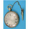 Image 1 : A 19th century Swiss gold quarter repeating keywind pocket watch the engine turned case with flor...