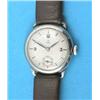 Image 1 : A gentleman's steel Omega wrist watch with silvered dial and subsidiary seconds....