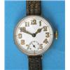 Image 1 : A gentleman's 9ct gold Rolex wrist watch the enamelled dial with luminous Arabic numerals and sub...