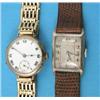 Image 1 : A gentleman's 9ct gold wrist watch with enamelled Roman dial and subsidiary seconds, circa 1930,...