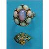 Image 1 : A Victorian gold and turquoise ring, designed as a spray of forget-me-nots and a silver and gold...