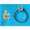 Image 1 : An emerald-cut solitaire diamond ring, set in platinum accompanied by a G I A Diamond Grading Rep...