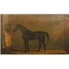 Image 1 : Edwin Loder of Bath (1827-1885) oil on canvas, Racehorse in a stable, signed and dated 1845, 12 x...