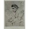 Image 1 : Hubert Andrew Freeth (1912-1986) etching, 'Le Penseur', signed in pencil and dated '52, inscribed...