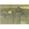 Image 1 : Continental School colour print, French cavalry, 28 x 39 ins....