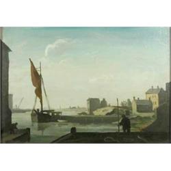 Philip Padwick (1876-1958) pair of oils on board, Hillside town and harbour, signed, 14 x 20 ins....